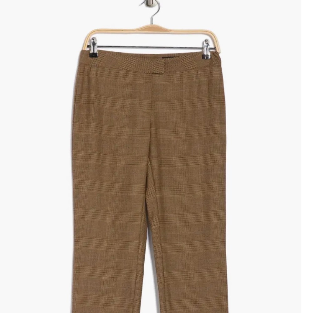 rag & bone rebecca glen Tan Women's skinny Trousers pants wool plaid - Picture 3 of 4